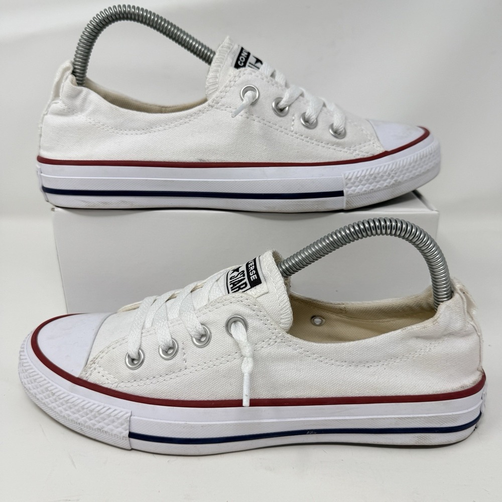 Converse CTAS Shoreline Slip On Sneakers Womens 8 Optic White Canvas Loafers